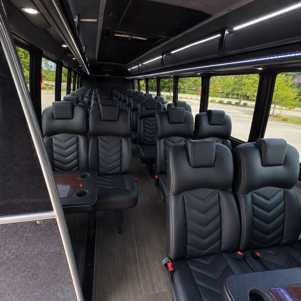 eugene religious group transportation onboard seating