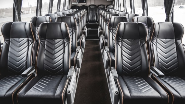 50 passenger charter bus inside hillsboro