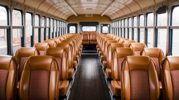 eugene school bus rental interior